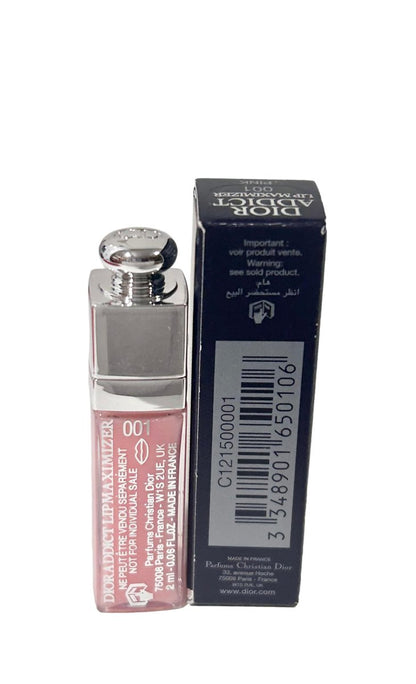 Dior Addict Lip Maximizer Lip Plumping Gloss #001 PINK - Mini Travel Size (2 ml / 0.06 fl oz) Avelisse