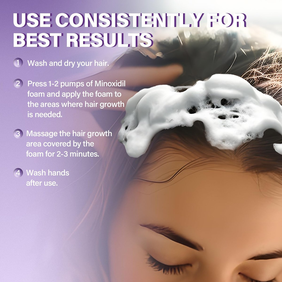 Greoay 5% Minoxidil Foam for Women - Hair Regrowth Treatment, 6.35 oz Avelisse