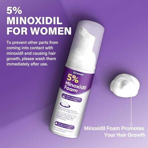 Greoay 5% Minoxidil Foam for Women - Hair Regrowth Treatment, 6.35 oz Avelisse