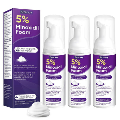 Greoay 5% Minoxidil Foam for Women - Hair Regrowth Treatment, 6.35 oz Avelisse