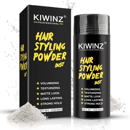Kiwinz Professional Hair Styling Powder for Men – Natural Look Texture Powder, Matte Finish, Long-Lasting Volume & Hold – Non-Sticky, Great Smell – 30g