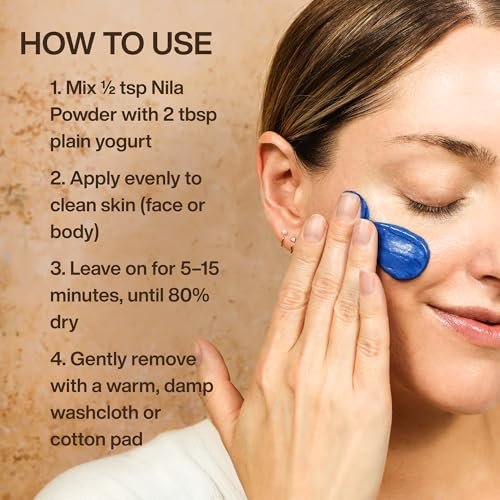 Moroccan Mchicha Moroccan Nila Powder for Skin – 30g Nila Face Mask with Instructions Avelisse