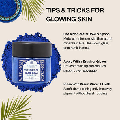 Moroccan Mchicha Moroccan Nila Powder for Skin – 30g Nila Face Mask with Instructions Avelisse