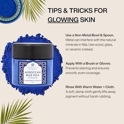 Moroccan Mchicha Moroccan Nila Powder for Skin – 30g Nila Face Mask with Instructions Avelisse