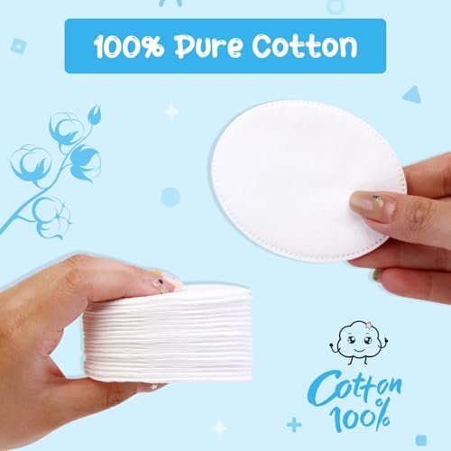 Cottonessence Oval Cotton Pads (100-Count) - 100% Pure Cotton, Gentle for Babies, Soft, Large, Lint-Free, Double Sided, Hypoallergenic - görsel 6