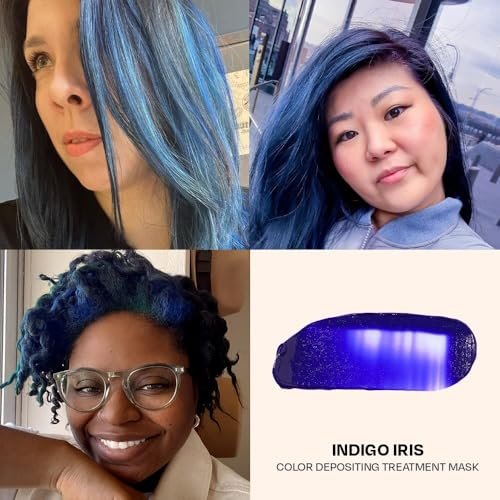 Overtone Daily Color Depositing Conditioner - Indigo Iris for Brown Hair - 4.5 oz - Temporary Color Refresh & Fade Prevention - Vegan & Cruelty-Free Avelisse