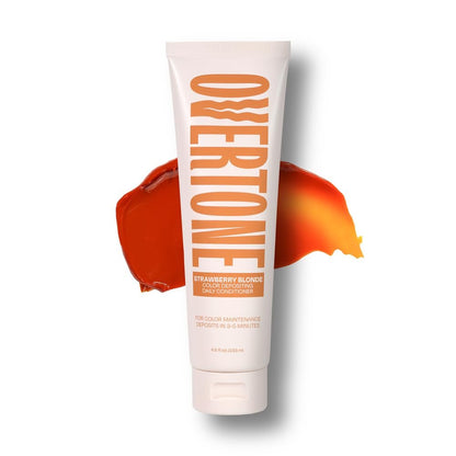 oVertone Daily Color Depositing Conditioner for Hair - Strawberry Blonde, 4.5 oz - Hydrating, Vegan & Cruelty-Free Temporary Pigment with Shea, Coconut & Avocado Oils Avelisse