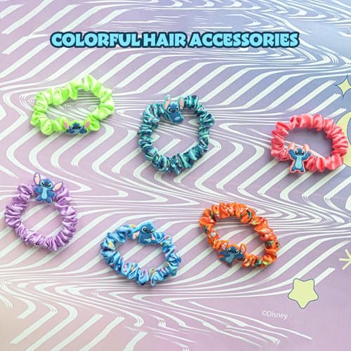 Stitch 6 Piece Hair Scrunchie Set – Satin Hair Ties for Girls, School Rewards, Party Favors, Stocking Stuffer, Birthday Gift, Ages 3+ by Townley Girl - görsel 8