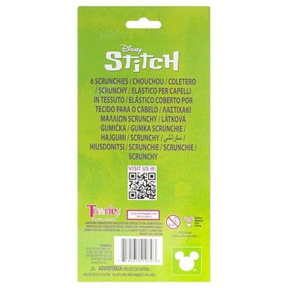 Stitch 6 Piece Hair Scrunchie Set – Satin Hair Ties for Girls, School Rewards, Party Favors, Stocking Stuffer, Birthday Gift, Ages 3+ by Townley Girl