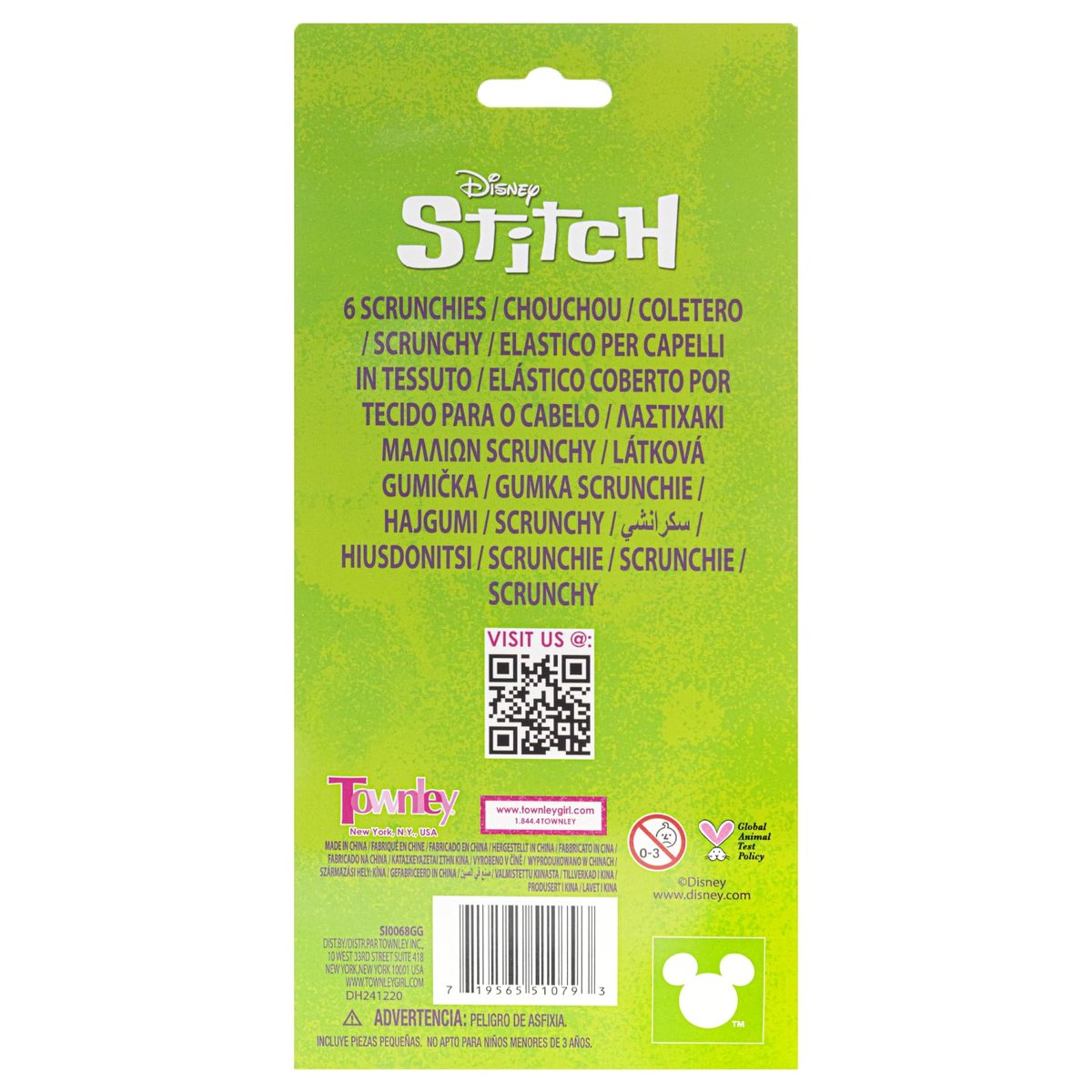 Stitch 6 Piece Hair Scrunchie Set – Satin Hair Ties for Girls, School Rewards, Party Favors, Stocking Stuffer, Birthday Gift, Ages 3+ by Townley Girl - görsel 17