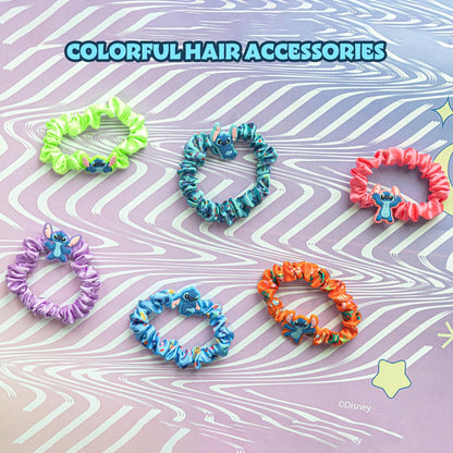 Stitch 6 Piece Hair Scrunchie Set – Satin Hair Ties for Girls, School Rewards, Party Favors, Stocking Stuffer, Birthday Gift, Ages 3+ by Townley Girl
