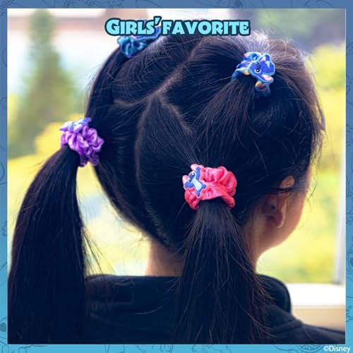 Stitch 6 Piece Hair Scrunchie Set – Satin Hair Ties for Girls, School Rewards, Party Favors, Stocking Stuffer, Birthday Gift, Ages 3+ by Townley Girl - görsel 6