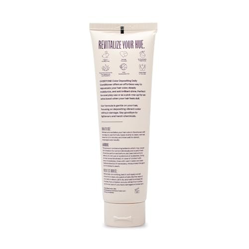 oVertone Daily Color Depositing Conditioner - Royal Plum for Brown Hair - 4.5 oz - Vegan & Cruelty-Free Temporary Coloring Conditioner with Shea Butter & Coconut Oil Avelisse