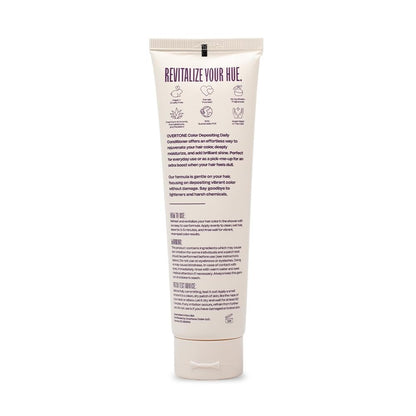 oVertone Daily Color Depositing Conditioner - Royal Plum for Brown Hair - 4.5 oz - Vegan & Cruelty-Free Temporary Coloring Conditioner with Shea Butter & Coconut Oil Avelisse