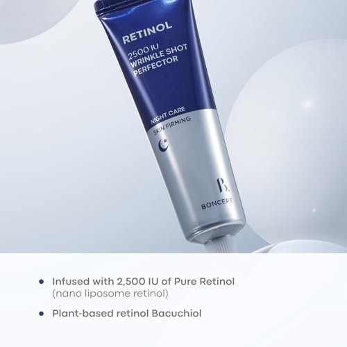 BONCEPT Retinol 2500 IU Wrinkle-Shot Perfector – Korean Anti-Aging Face Cream with Bakuchiol for Beginners, Pore Care & Firming, 0.5 fl oz - görsel 4