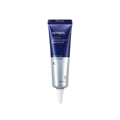 BONCEPT Retinol 2500 IU Wrinkle-Shot Perfector – Korean Anti-Aging Face Cream with Bakuchiol for Beginners, Pore Care & Firming, 0.5 fl oz
