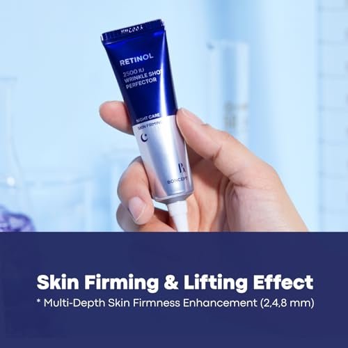 BONCEPT Retinol 2500 IU Wrinkle-Shot Perfector – Korean Anti-Aging Face Cream with Bakuchiol for Beginners, Pore Care & Firming, 0.5 fl oz - görsel 12