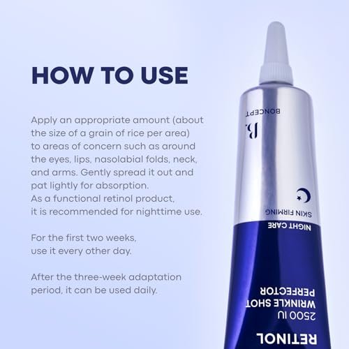 BONCEPT Retinol 2500 IU Wrinkle-Shot Perfector – Korean Anti-Aging Face Cream with Bakuchiol for Beginners, Pore Care & Firming, 0.5 fl oz - görsel 14
