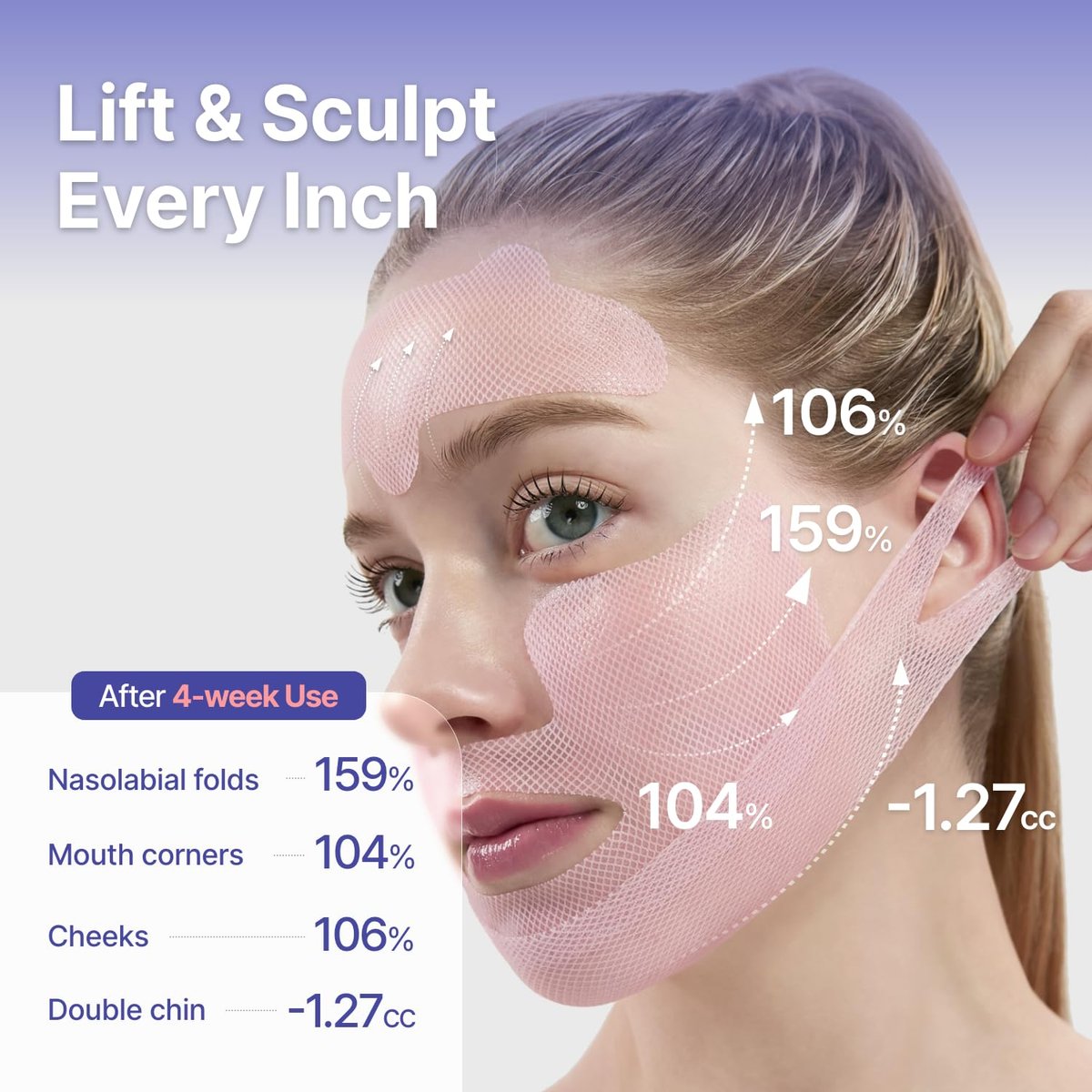 MEDITHERAPY Tension Up Mask 5EA - Korean Collagen Face V Line Lifting Mask - Hydrating Firming & Skin Tightening for Sharp & Sculpted Contour, Double Chin Reducer - Matrixyl & Peptide Gel Facial Mask Avelisse