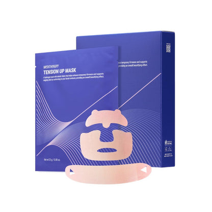 MEDITHERAPY Tension Up Mask 5EA - Korean Collagen Face V Line Lifting Mask - Hydrating Firming & Skin Tightening for Sharp & Sculpted Contour, Double Chin Reducer - Matrixyl & Peptide Gel Facial Mask Avelisse