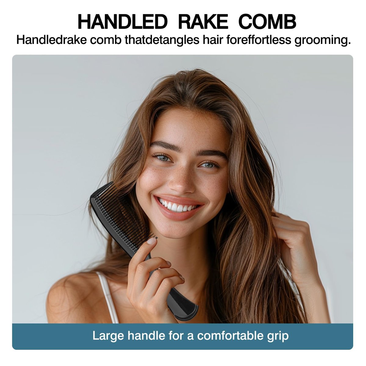 3-Piece Wide-Tooth Comb Set for Detangling & Styling – Ergonomic Grip for Medium & Thick Hair – Salon-Style for Men & Women (Black) - görsel 11