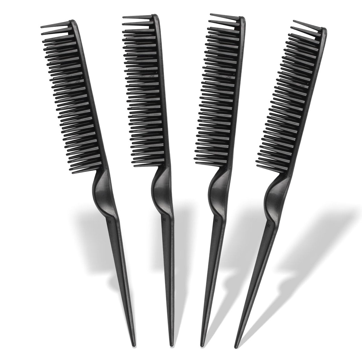 3-Row Rat Tail Styling Comb Set (4PCS) – Flexible Comb for Detangling, Defining Curls, and Sectioning Hair - görsel 1