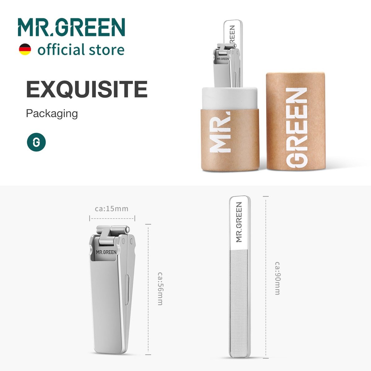 MR.GREEN Innovative Folding Nail Clippers – Collapsible Stainless Steel Nail Cutters for Travel & Home Avelisse