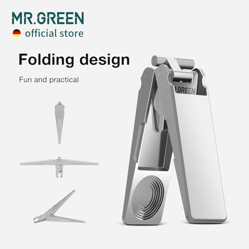 MR.GREEN Innovative Folding Nail Clippers – Collapsible Stainless Steel Nail Cutters for Travel & Home Avelisse