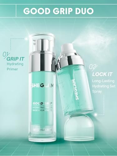 SHEGLAM Good Grip Hydrating Prime & Set Spray - Oil Control Moisturizing Primer, Smooth Fine Lines, Silicone-Free Face Primer (Green) - görsel 10