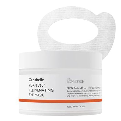 Genabelle PDRN 360° Rejuvenating Eye Mask – Full Eye Area Eye Patches with PDRN & Peptides for Hydration, Firming & Elasticity – Targets Dark Circles, Puffiness & Fine Lines – 70 Count Avelisse