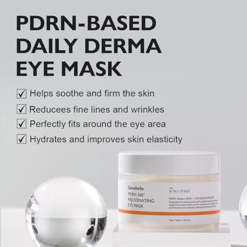 Genabelle PDRN 360° Rejuvenating Eye Mask – Full Eye Area Eye Patches with PDRN & Peptides for Hydration, Firming & Elasticity – Targets Dark Circles, Puffiness & Fine Lines – 70 Count Avelisse
