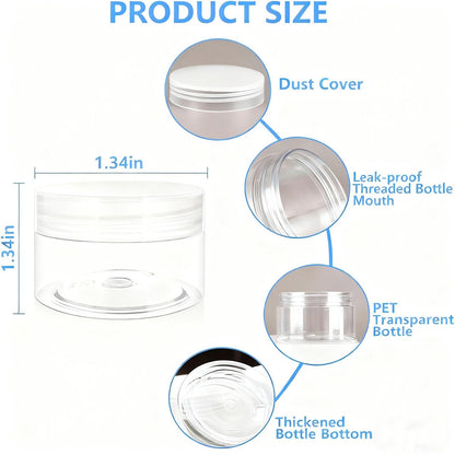 4 Pack 1 Oz (30ml) Travel Containers for Creams – Leak Proof with Labels