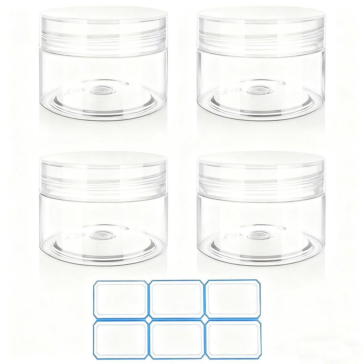 4 Pack 1 Oz (30ml) Travel Containers for Creams – Leak Proof with Labels - görsel 1