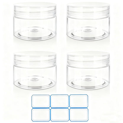 4 Pack 1 Oz (30ml) Travel Containers for Creams – Leak Proof with Labels