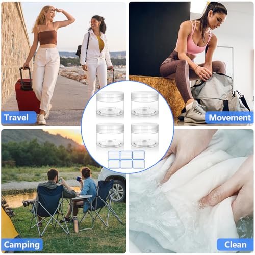 4 Pack 1 Oz (30ml) Travel Containers for Creams – Leak Proof with Labels - görsel 10