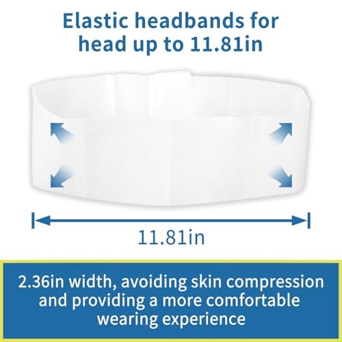 RAQEHO 50pcs Disposable Headbands for Spa - Non Slip Elastic Spa Facial Head Bands Bulk Head Wrap Hair Bands for Women Hair Skincare Washing Face Makeup Facial Tools Esthetician Supplies Adjustable - görsel 4