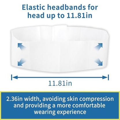 RAQEHO 50pcs Disposable Headbands for Spa - Non Slip Elastic Spa Facial Head Bands Bulk Head Wrap Hair Bands for Women Hair Skincare Washing Face Makeup Facial Tools Esthetician Supplies Adjustable