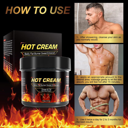 KITNOBLIS Hot Sweat Cream for Belly Fat Burner - Natural Fat Burning Cream for Women, Workout Enhancer for Thighs, Legs, Arms & Buttocks (4 Fl Oz)