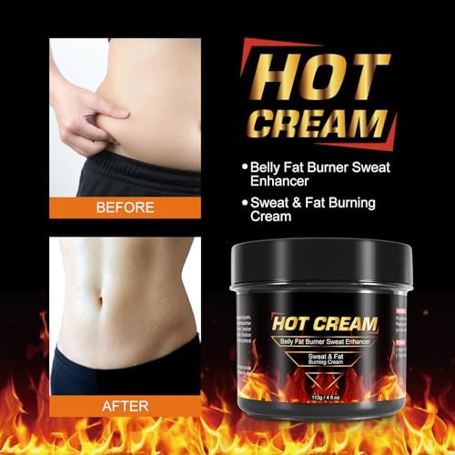 KITNOBLIS Hot Sweat Cream for Belly Fat Burner - Natural Fat Burning Cream for Women, Workout Enhancer for Thighs, Legs, Arms & Buttocks (4 Fl Oz) - görsel 6
