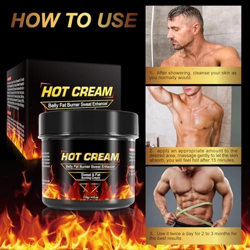 KITNOBLIS Hot Sweat Cream for Belly Fat Burner - Natural Fat Burning Cream for Women, Workout Enhancer for Thighs, Legs, Arms & Buttocks (4 Fl Oz) - görsel 10