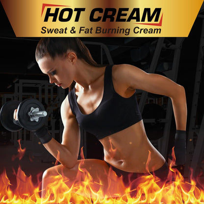 KITNOBLIS Hot Sweat Cream for Belly Fat Burner - Natural Fat Burning Cream for Women, Workout Enhancer for Thighs, Legs, Arms & Buttocks (4 Fl Oz)