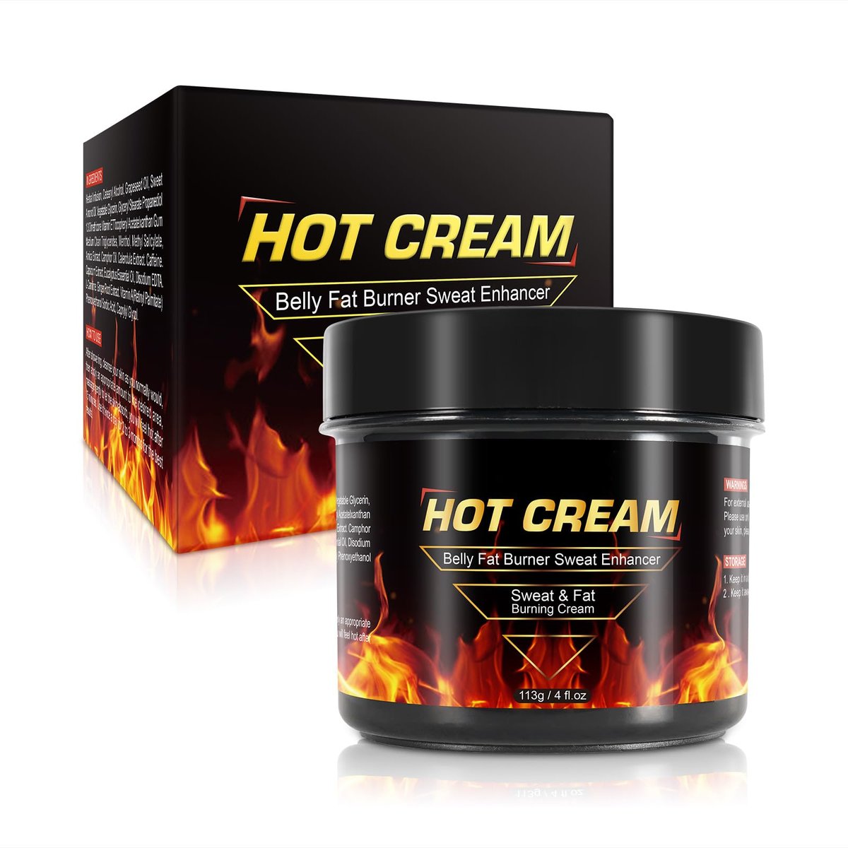 KITNOBLIS Hot Sweat Cream for Belly Fat Burner - Natural Fat Burning Cream for Women, Workout Enhancer for Thighs, Legs, Arms & Buttocks (4 Fl Oz) - görsel 1