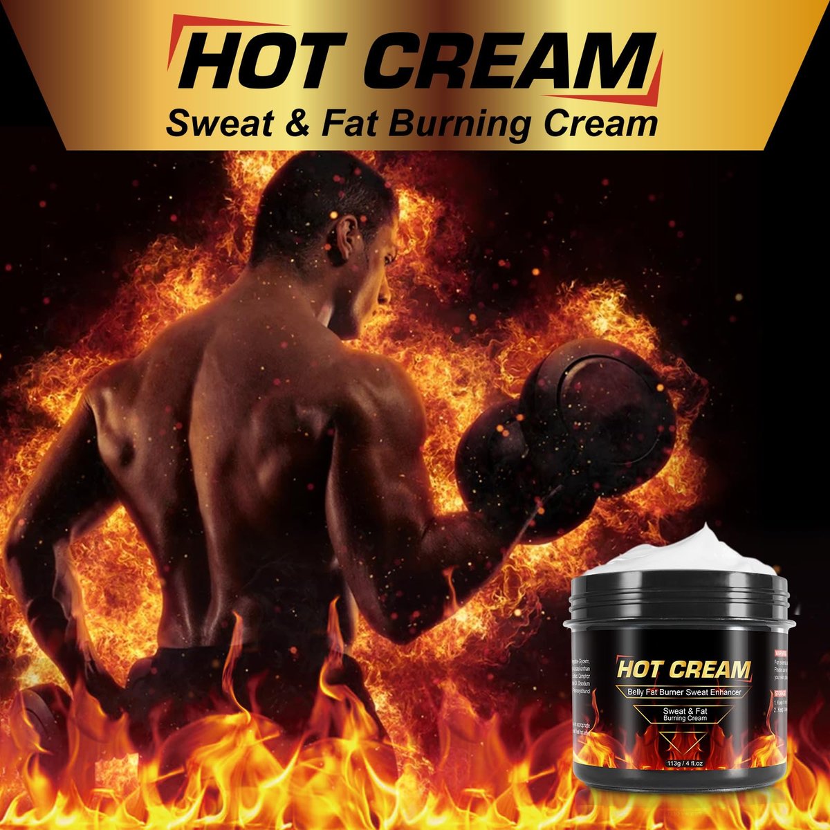 KITNOBLIS Hot Sweat Cream for Belly Fat Burner - Natural Fat Burning Cream for Women, Workout Enhancer for Thighs, Legs, Arms & Buttocks (4 Fl Oz) - görsel 17