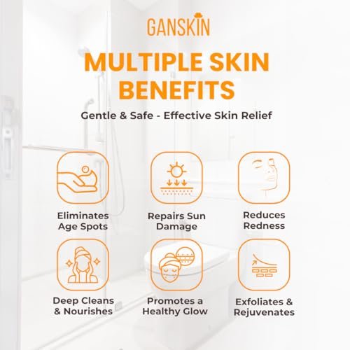 Ganskin Turmeric Body Wash – Skin Brightening Liquid Soap for Discoloration, Acne & Sun Damage – Natural Anti-Aging Exfoliating Body Wash (16.9 oz) - görsel 8