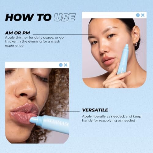 Vitamasques Overnight Lip Mask - Hydrating Coconut Flavor Lip Balm Moisturizer with Vitamins & Natural Oil - Nourishes, Plumps & Softens Lips - Korean Skin Care Lip Care Products (Pack of 3) Avelisse