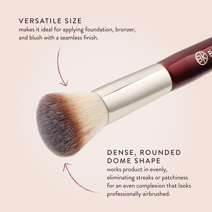 BK BEAUTY 106 Round Foundation Brush – Dense Dome Shape for Liquid & Cream Foundation, Seamless Streak-Free Application, Multi-Use Face Makeup Tool Avelisse