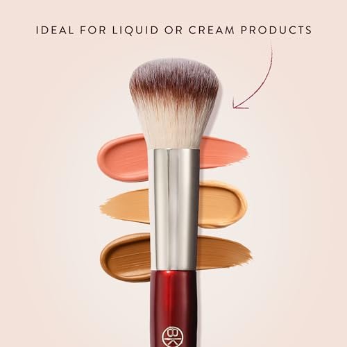 BK BEAUTY 106 Round Foundation Brush – Dense Dome Shape for Liquid & Cream Foundation, Seamless Streak-Free Application, Multi-Use Face Makeup Tool Avelisse