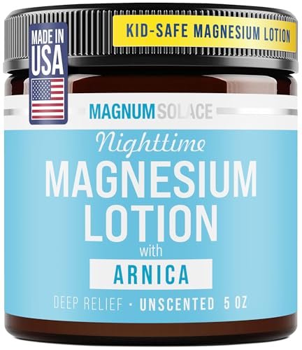 Nighttime Magnesium Lotion for Kids with Arnica – Soothing Relief & Relaxation, Highly Concentrated Magnesium for Muscles – Apply to Legs or Feet Before Bed – Skin-Friendly for Babies and Kids Avelisse