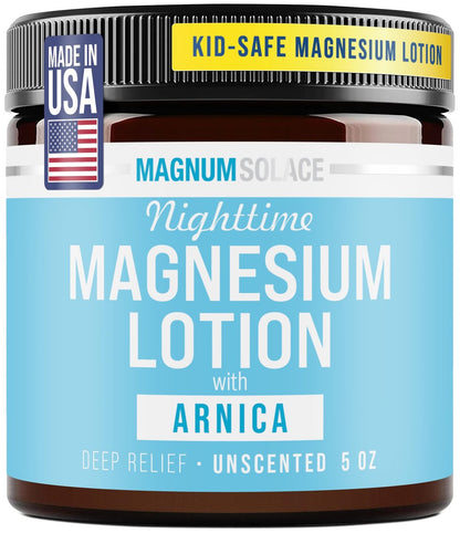 Nighttime Magnesium Lotion for Kids with Arnica – Soothing Relief & Relaxation, Highly Concentrated Magnesium for Muscles – Apply to Legs or Feet Before Bed – Skin-Friendly for Babies and Kids Avelisse