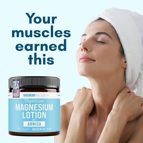 Nighttime Magnesium Lotion for Kids with Arnica – Soothing Relief & Relaxation, Highly Concentrated Magnesium for Muscles – Apply to Legs or Feet Before Bed – Skin-Friendly for Babies and Kids Avelisse